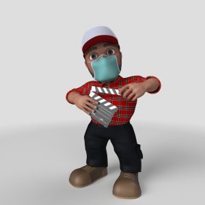 3D Render of Cartoon Lumberjack Character