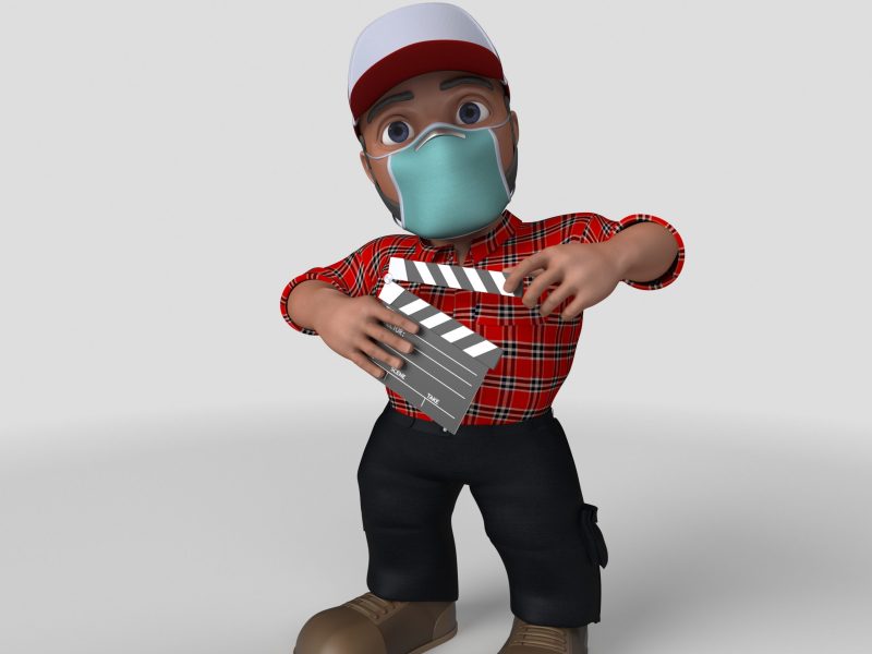 3D Render of Cartoon Lumberjack Character